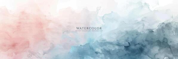 Abstract horizontal watercolor background. Neutral light colored empty space background illustration vector