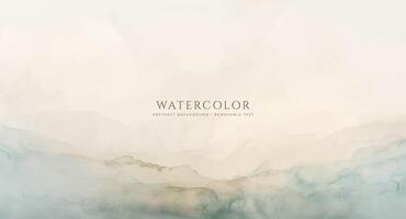 Abstract horizontal watercolor background. Neutral light colored empty space background illustration vector
