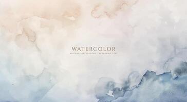 Abstract horizontal watercolor background. Neutral light colored empty space background illustration vector