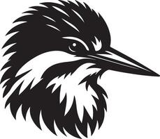 Kingfisher silhouette on a white background vector