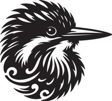 Kingfisher silhouette on a white background vector