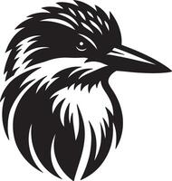 Kingfisher silhouette on a white background vector