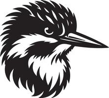 Kingfisher silhouette on a white background vector