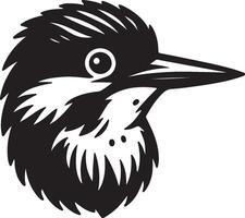 Kingfisher silhouette on a white background vector