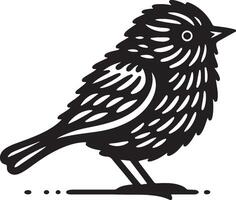 BIRD silhouette on a white background vector