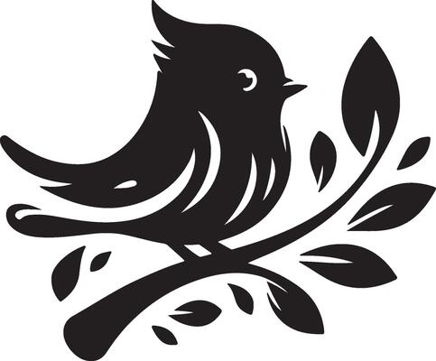 BIRD silhouette on a white background