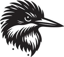 Kingfisher silhouette on a white background vector