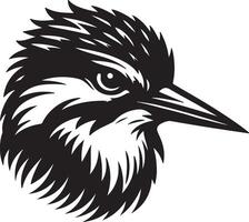 Kingfisher silhouette on a white background vector