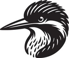 Kingfisher silhouette on a white background vector