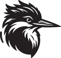 Kingfisher silhouette on a white background vector