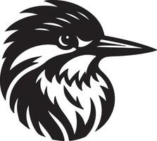Kingfisher silhouette on a white background vector