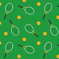 Seamless pattern with tennis racket and ball. Pattern for Tennis Tournament. Tennis Background vector