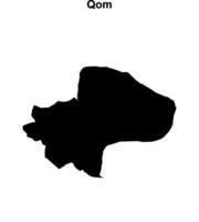 Qom outline map vector