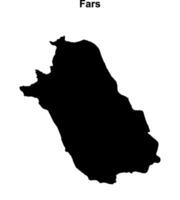 Fars outline map vector