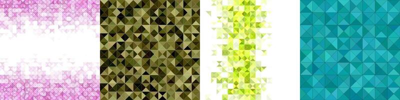 Abstract triangle polygon background set vector