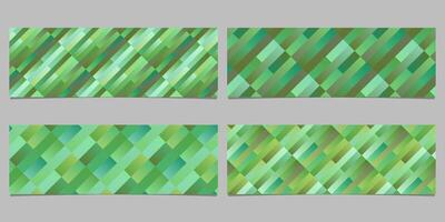 Geometrical gradient diagonal stripe pattern banner template set vector