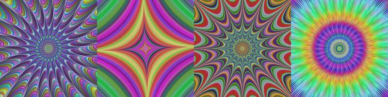 Abstract digital art background set vector