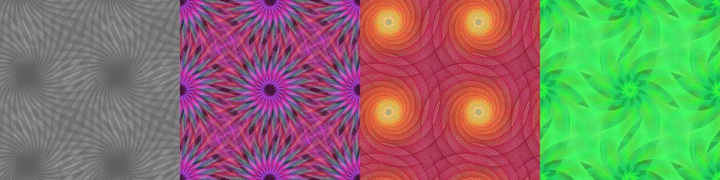 Seamless fractal pattern background collection vector