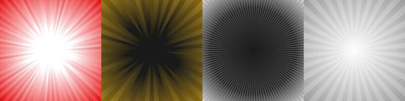 Abstract ray burst background collection vector