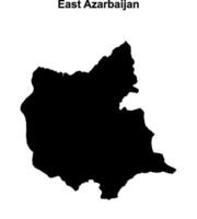 East Azarbaijan outline map vector