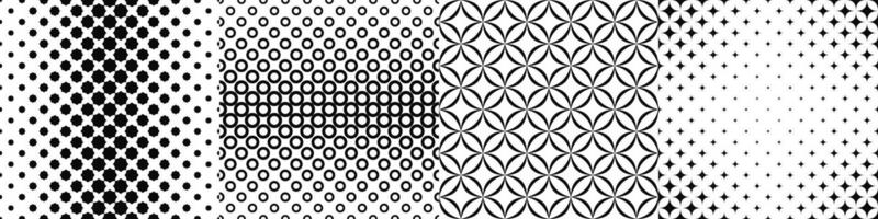 Black and white pattern collection vector