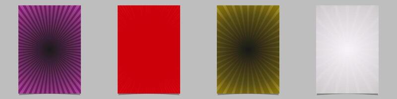 Abstract ray burst brochure background collection vector