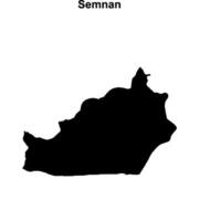 Semnan outline map vector