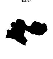 Tehran outline map vector