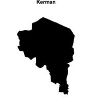 Kerman outline map vector