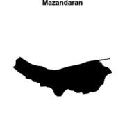 Mazandaran outline map vector