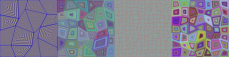 Abstract rectangle polygon background set vector