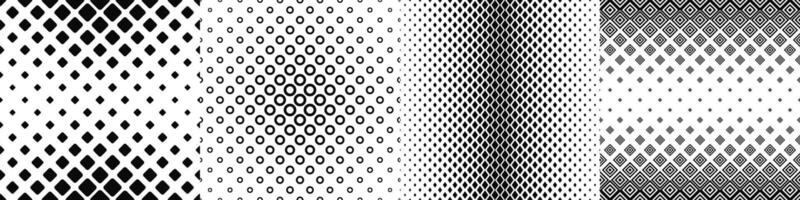 Black and white pattern collection vector
