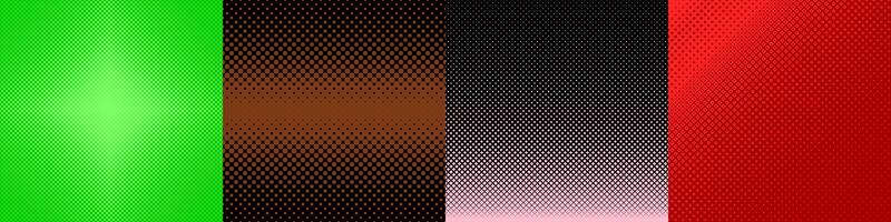 Abstract halftone pattern collection vector