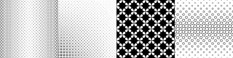 Monochrome geometrical pattern collection vector