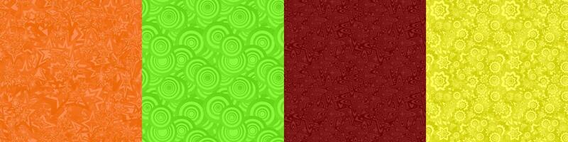 Seamless geometric pattern background set vector