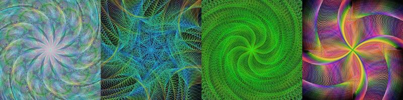 Spiral digital art design background collection vector