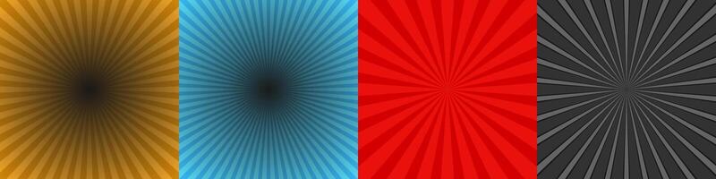 Abstract ray burst background collection vector