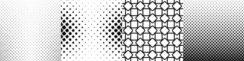 Monochrome geometrical pattern collection vector