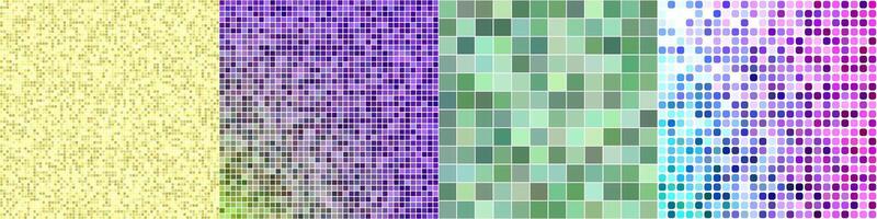 Abstract square mosaic pattern background collection vector