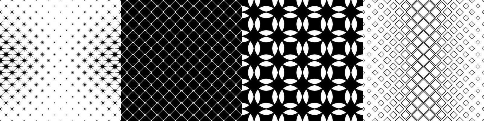 Monochrome geometrical pattern collection