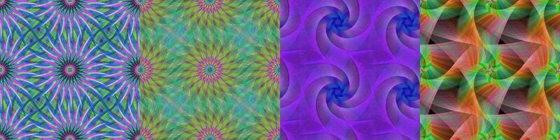 Seamless fractal pattern background collection vector