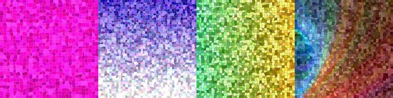 Abstract rectangle polygon pattern background set vector