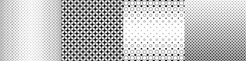 Monochrome geometrical pattern collection vector