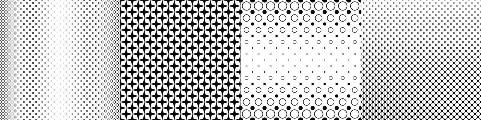 Monochrome geometrical pattern collection
