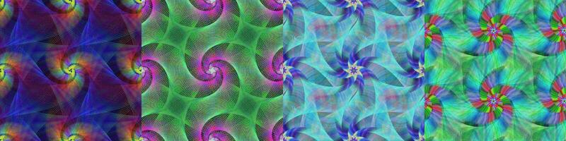 Seamless fractal pattern background collection vector