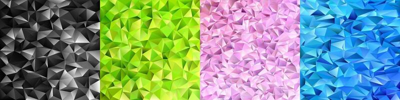 Abstract triangle polygon background collection vector