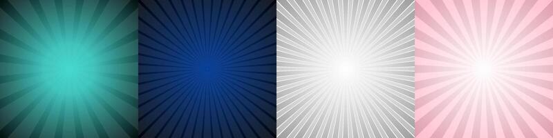 Abstract ray burst background collection vector