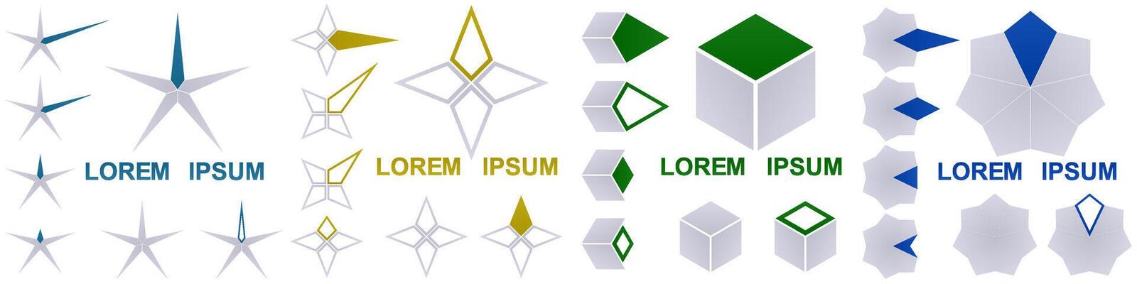 Geometrical logo design collection