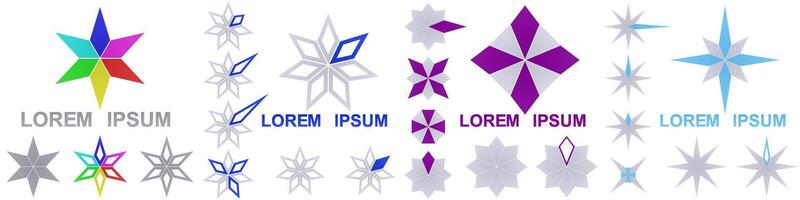 Geometrical logo design collection vector