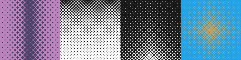 Halftone square pattern set vector